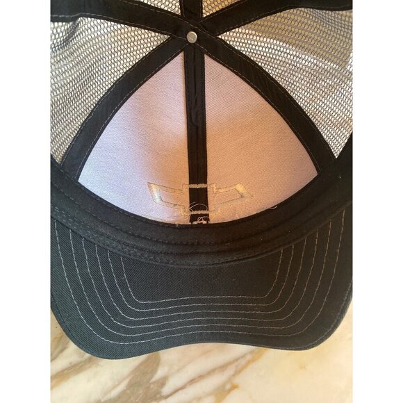 Chevrolet Logo Black Mesh Back Trucker Hat Cap Adjustable - Picture 5 of 6